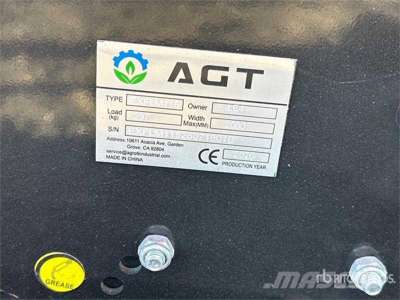 AGT EXFLM115 45 in Excavator Flail Mower (Unused) Роторные косилки