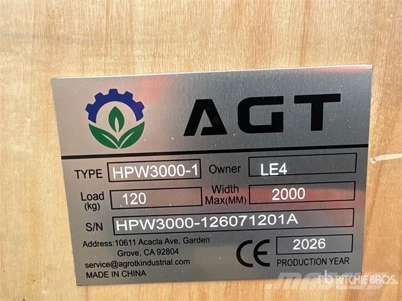 AGT HPW3000-1 Pressure Washer (Unused) Lavadoras de alta pressão leves