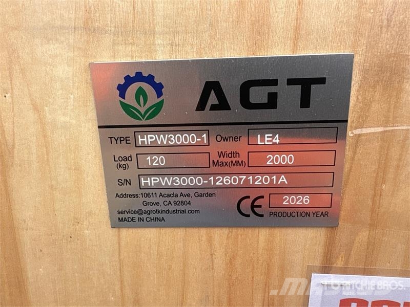 AGT HPW3000-1 Pressure Washer (Unused) Korkeapainepesurit