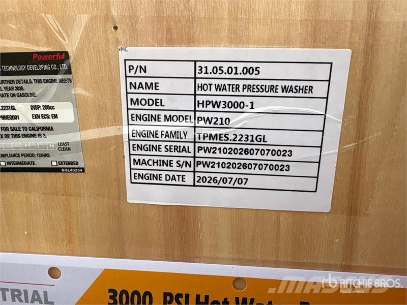 AGT HPW3000-1 Pressure Washer (Unused) Lavadoras de alta pressão leves