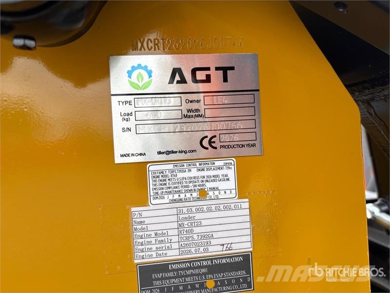 AGT MX-CRT23 Mini Compact Track Loader (Unused) 스키드로더