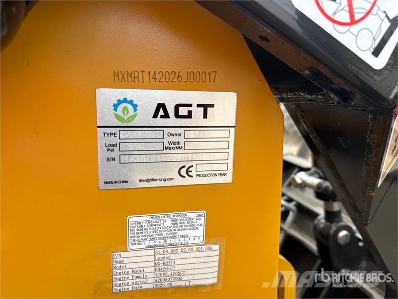 AGT MX-MRT14 Mini Compact Track Loader (Unused) 스키드로더