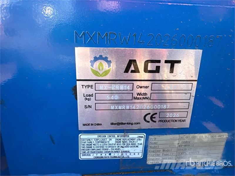 AGT MX-MRW14 Mini Skid Steer Loader (Unused) Skid steer loaders