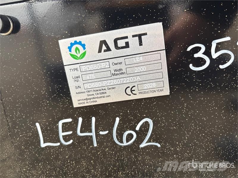 AGT PD680-PZ Skid Steer Post Driver (Unused) Fencing equipment