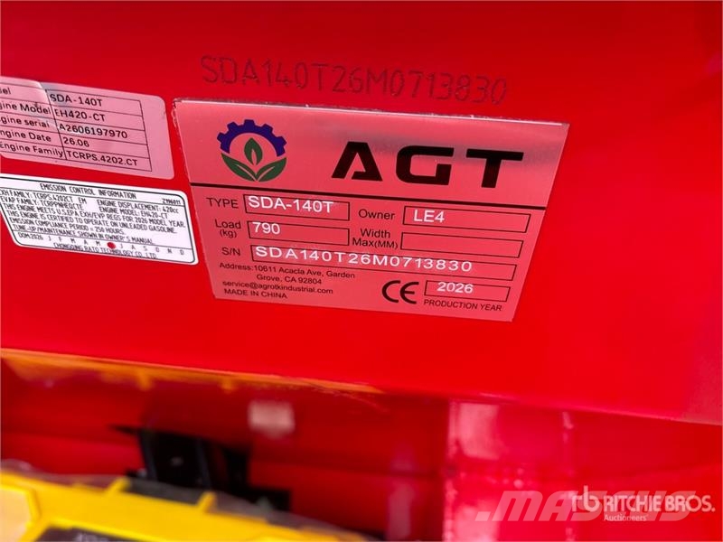 AGT SDA140T Mini Compact Track Loader (Unused) 滑移装载机