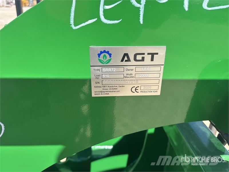 AGT SRR72 72 in General Purpose Skid Steer Grapple Buc Grijpers