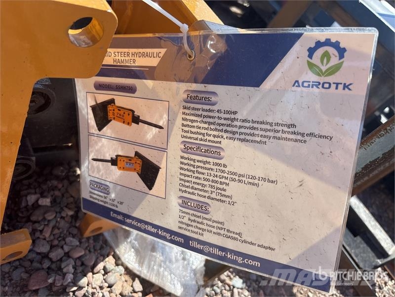 AGT SSHH750 46 in Skid Steer Breaker (Unused) Martelos / Rompedores