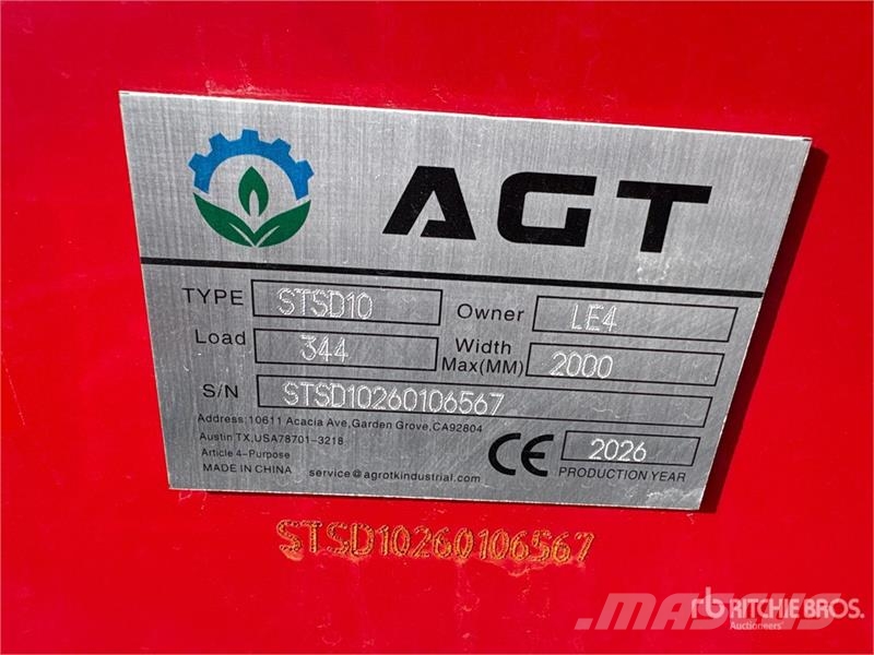 AGT STSD10 3-Point Hitch Skid Steer Seeder (Unused) مثاقيب