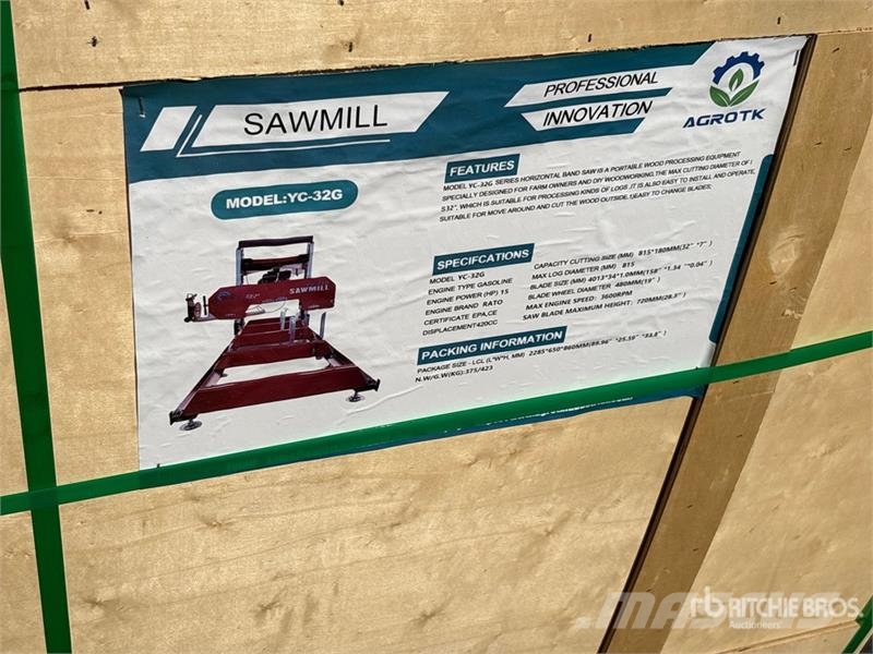 AGT YC32-G Portable Sawmill (Unused) Píly