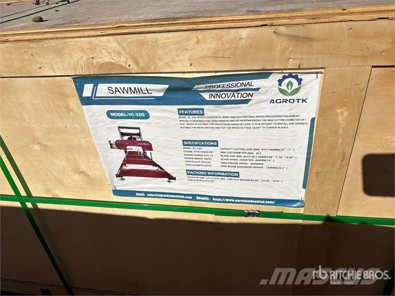 AGT YC32-G Portable Sawmill (Unused) Sägewerke