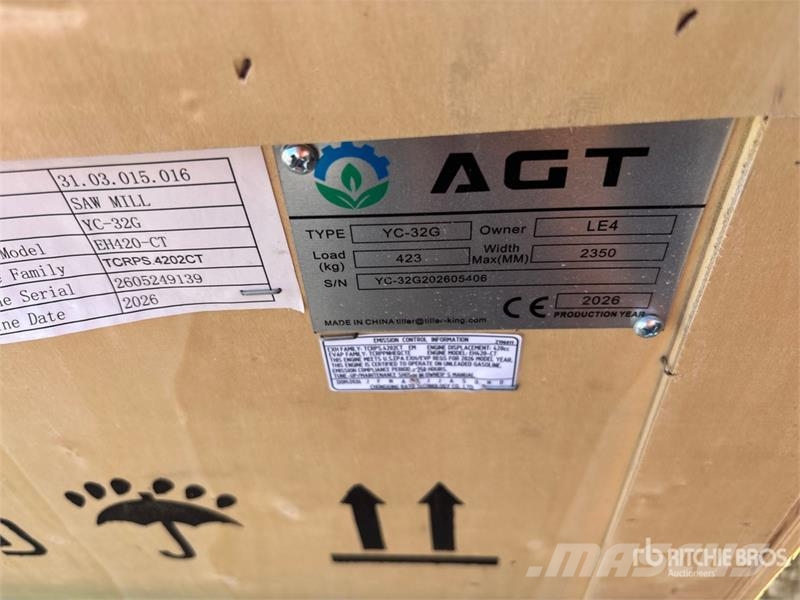 AGT YC32-G Portable Sawmill (Unused) Píly