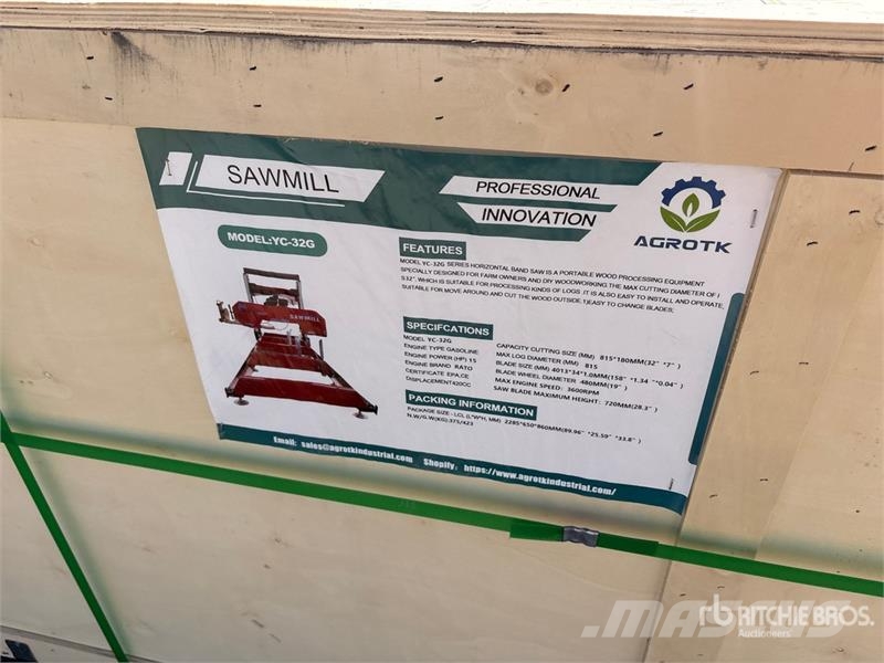AGT YC32-G Portable Sawmill (Unused) Sägewerke