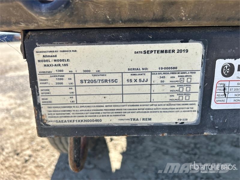 Allmand 185 185 m3/min Mobile Air Compressor Συμπιεστές