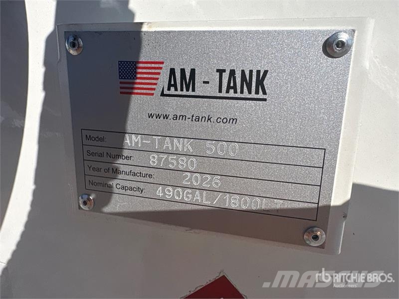 AM Tank 500 490 gal Skid Mounted Steel Fuel Tank (Unu Tanques de combustível e aditivos