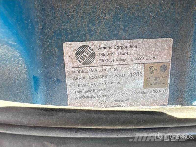 Americ VAF-3000 12 in Electric Manhole Blower Other components