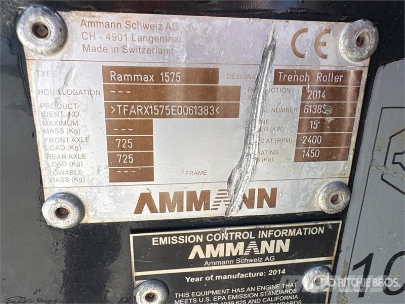 Ammann Rammax1575 Trench Compactor (Inoperable) Erdbauwalzen