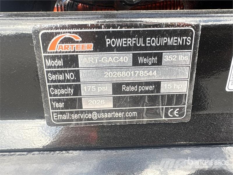 Arteer ART-GAC40 14.5 cfm Skid-Mounted 40 gal Air Compres Compressors