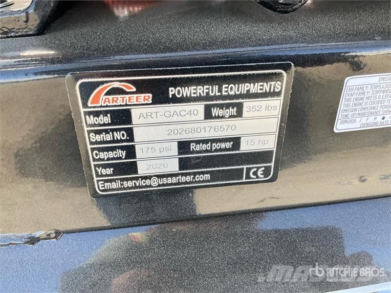 Arteer ART-GAC40 14.5 cfm Skid-Mounted 40 gal Air Compres Kompressorer