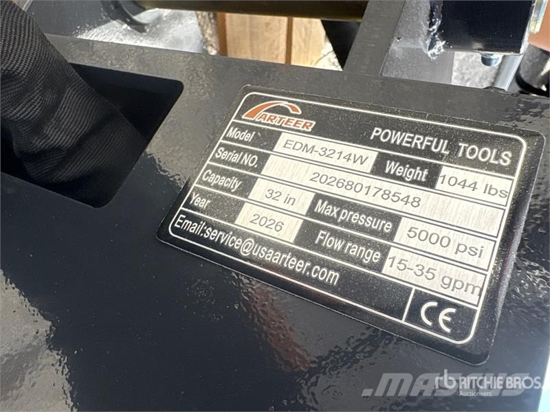 Arteer EDM-3214W 32 in Excavator Drum Mulcher - Fits 3 - Other components