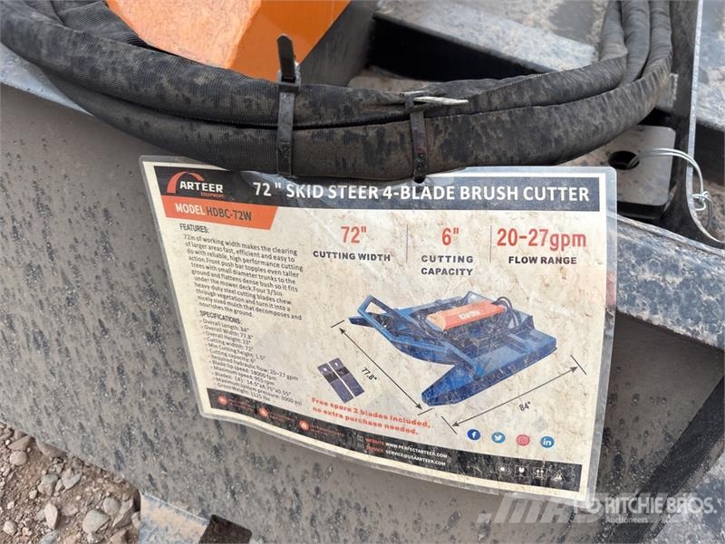 Arteer HDBC-72W 72 in Skid Steer Brush Cutter (Unused) Corta-césped delanteros y traseros