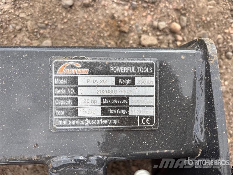 Arteer PHA-2C Skid Steer 3-Point Adapter (Unused) Outros componentes