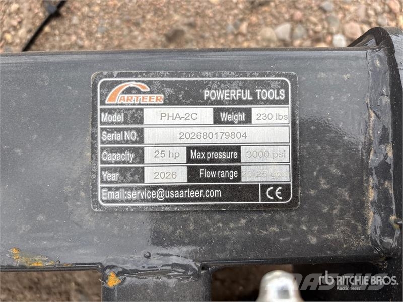 Arteer PHA-2C Skid Steer 3-Point Adapter (Unused) Outros componentes