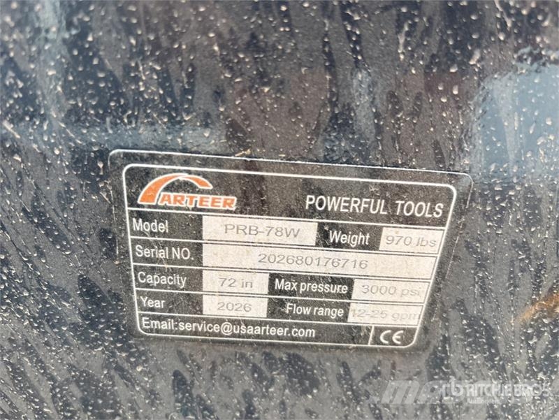 Arteer PRB-78W 78 in Power Rake Skid Steer Bucket (Unused Ковші