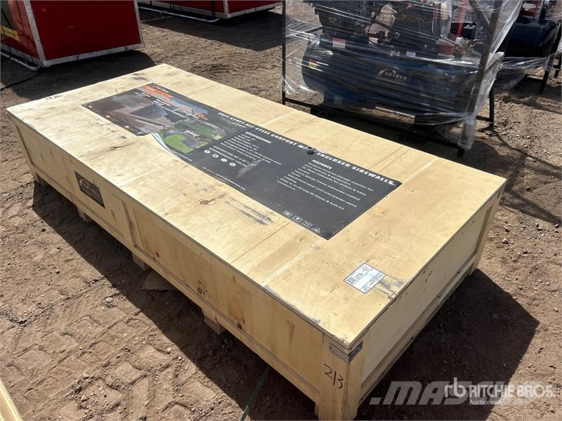 Arteer QB-WG-2020 20 ft x 20 ft All-Steel Carport (Unused Stahlrahmenaufbauten