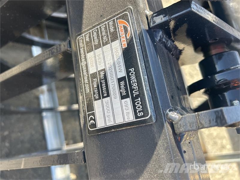 Arteer RGB-84W 84 in Rock Skid Steer Grapple Bucket (Unus 집게