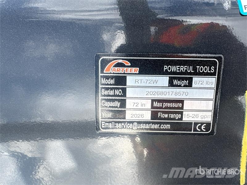 Arteer RT-72W 72 in Skid Steer Tiller (Unused) Erpici rotanti e motozappe