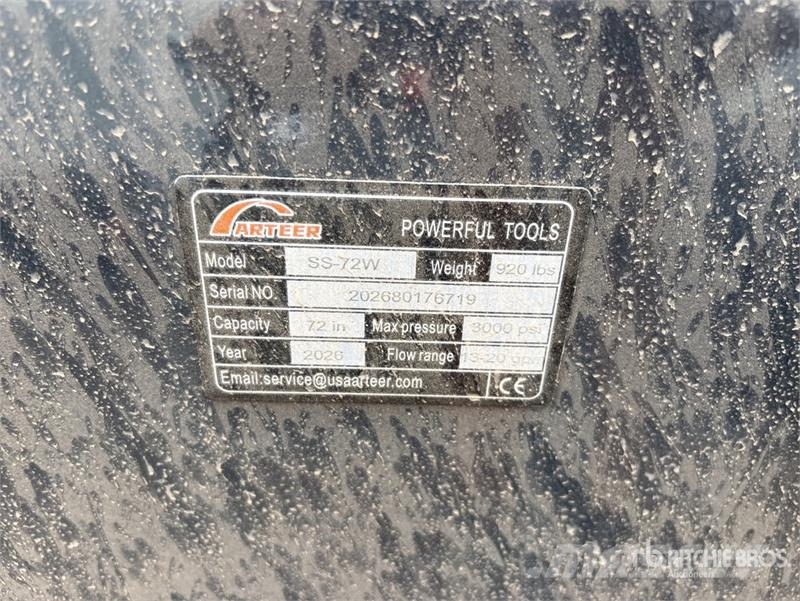 Arteer SS-72W 72 in Skid Steer Sweeper (Unused) Børster