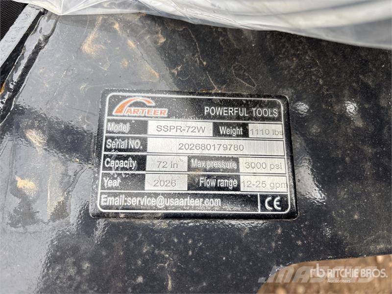 Arteer SSPR-72W 72 in Skid Steer Power Rake (Unused) Ranghinatori