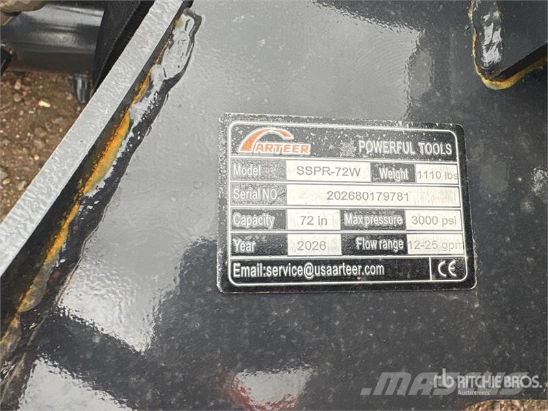 Arteer SSPR-72W 72 in Skid Steer Power Rake (Unused) Ranghinatori