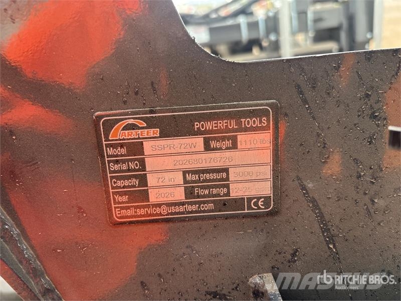 Arteer SSPR-72W 72 in Skid Steer Power Rake (Unused) Obracače a zhrabovače sena