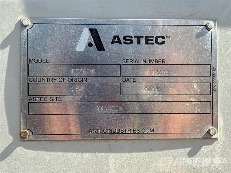 Astec FT2650 Tracked Jaw Crushing Plant Clasificadoras de áridos