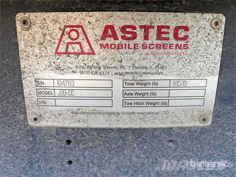 Astec Ranger J20 Closed Circuit Jaw Crusher Murskaimet