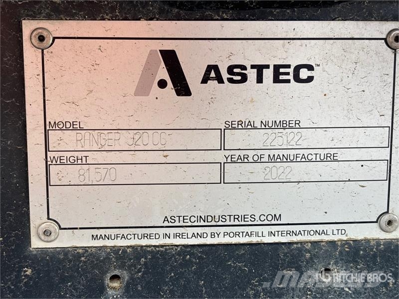 Astec RANGER J20CC Tracked Jaw Crushing Plant Clasificadoras de áridos