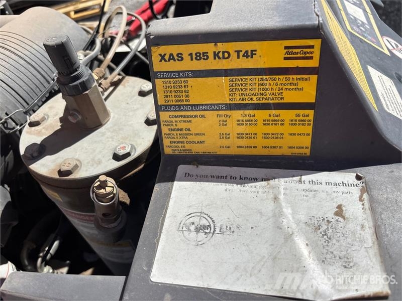 Atlas Copco 185 Mobile Air Compressor (Inoperable) Kompresorji