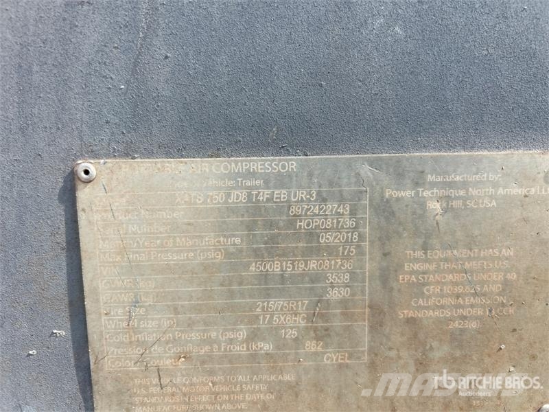 Atlas Copco XAS 750 JDB 750 cfm Mobile Air Compressor Compresoare