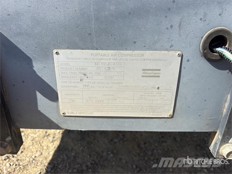 Atlas Copco XAS400JD7 Mobile Air Compressor Kompressoren