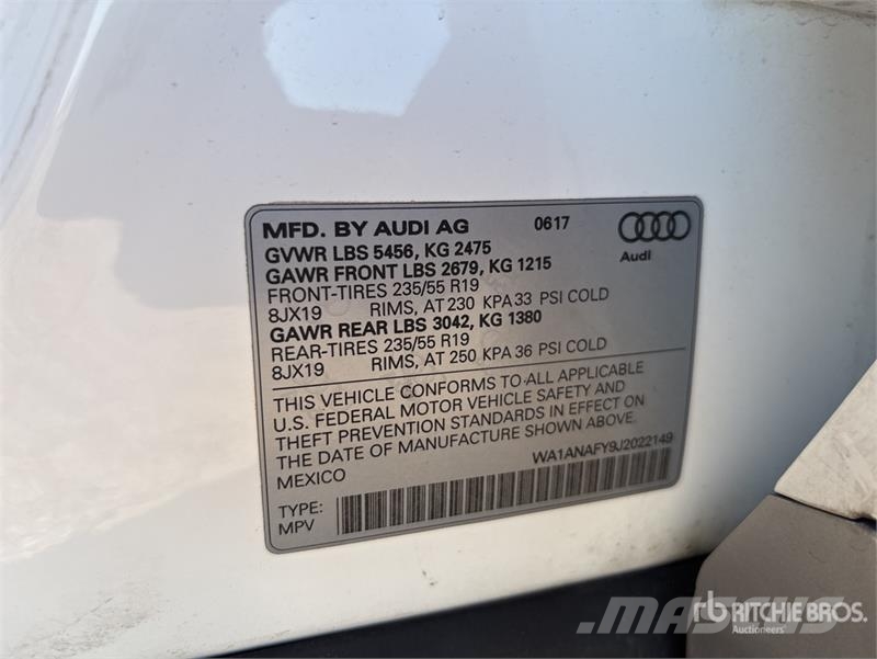 Audi Q5 AWD SUV Lengvieji automobiliai