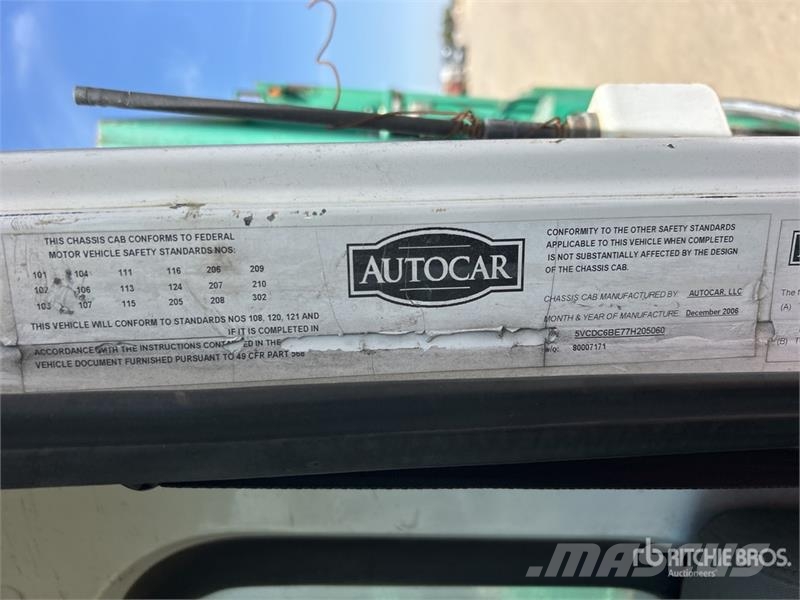 Autocar 6x4 Side Loader Waste Collection Truck 폐기물 수거 트럭