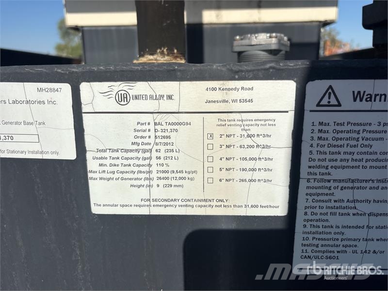 Baldor 20 kW Mobile Generator Set Dízel áramfejlesztők