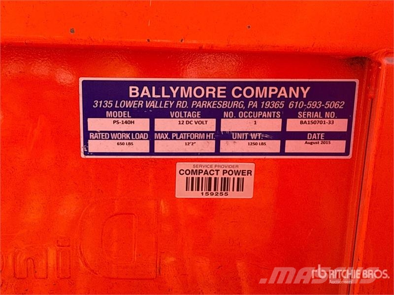 Ballymore PS-140H Vertical Mast Lift رافعات السارية الرأسية