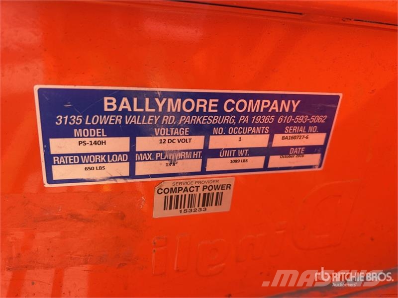 Ballymore PS-140H Vertical Mast Lift رافعات السارية الرأسية