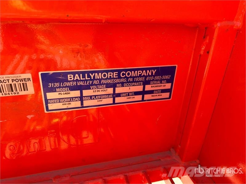 Ballymore PS-140H Vertical Mast Lift رافعات السارية الرأسية