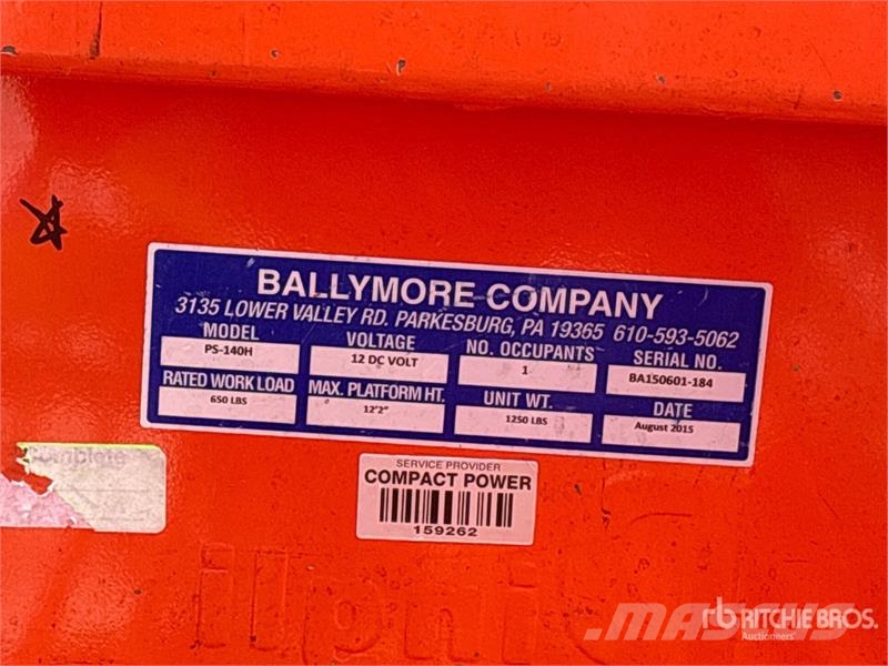 Ballymore PS-140H Vertical Mast Lift رافعات السارية الرأسية