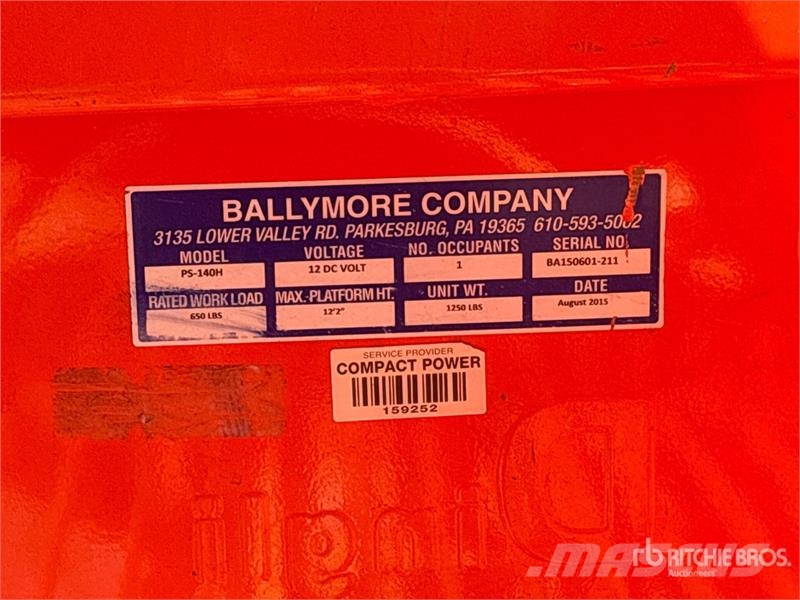 Ballymore PS-140H Vertical Mast Lift رافعات السارية الرأسية
