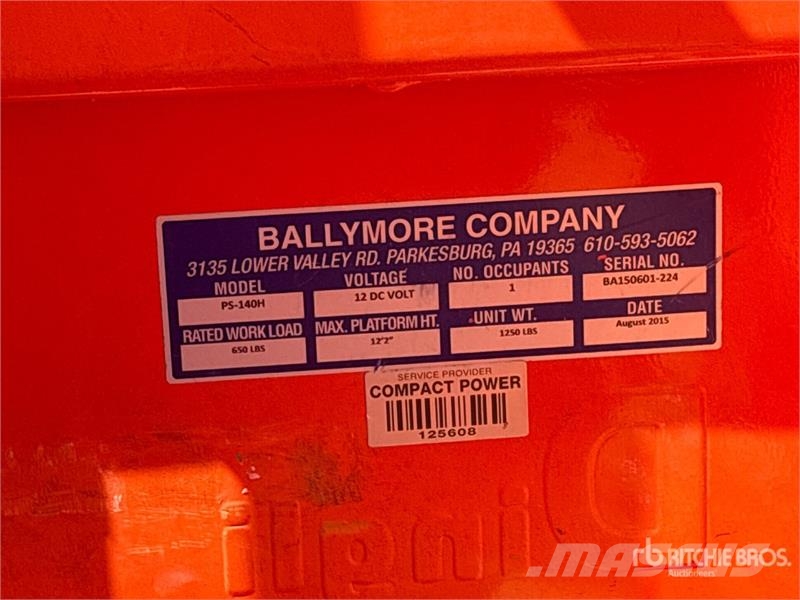 Ballymore PS-140H Vertical Mast Lift رافعات السارية الرأسية