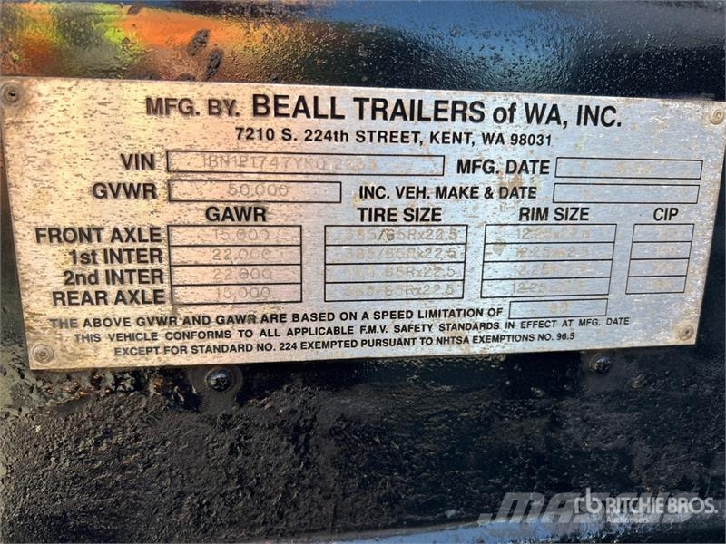 Beall 17 ft 6 in Quad/A Pup Dump Trailer Самоскиди